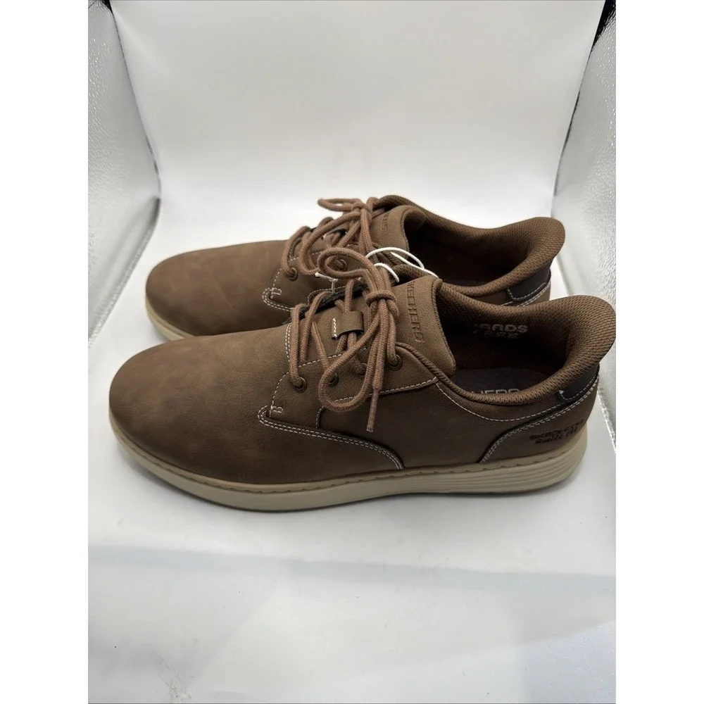 Skechers Swift Fit Shoes Hands-Free Mens Brown Relaxed Fit Memory Foam‎ Size 8.5